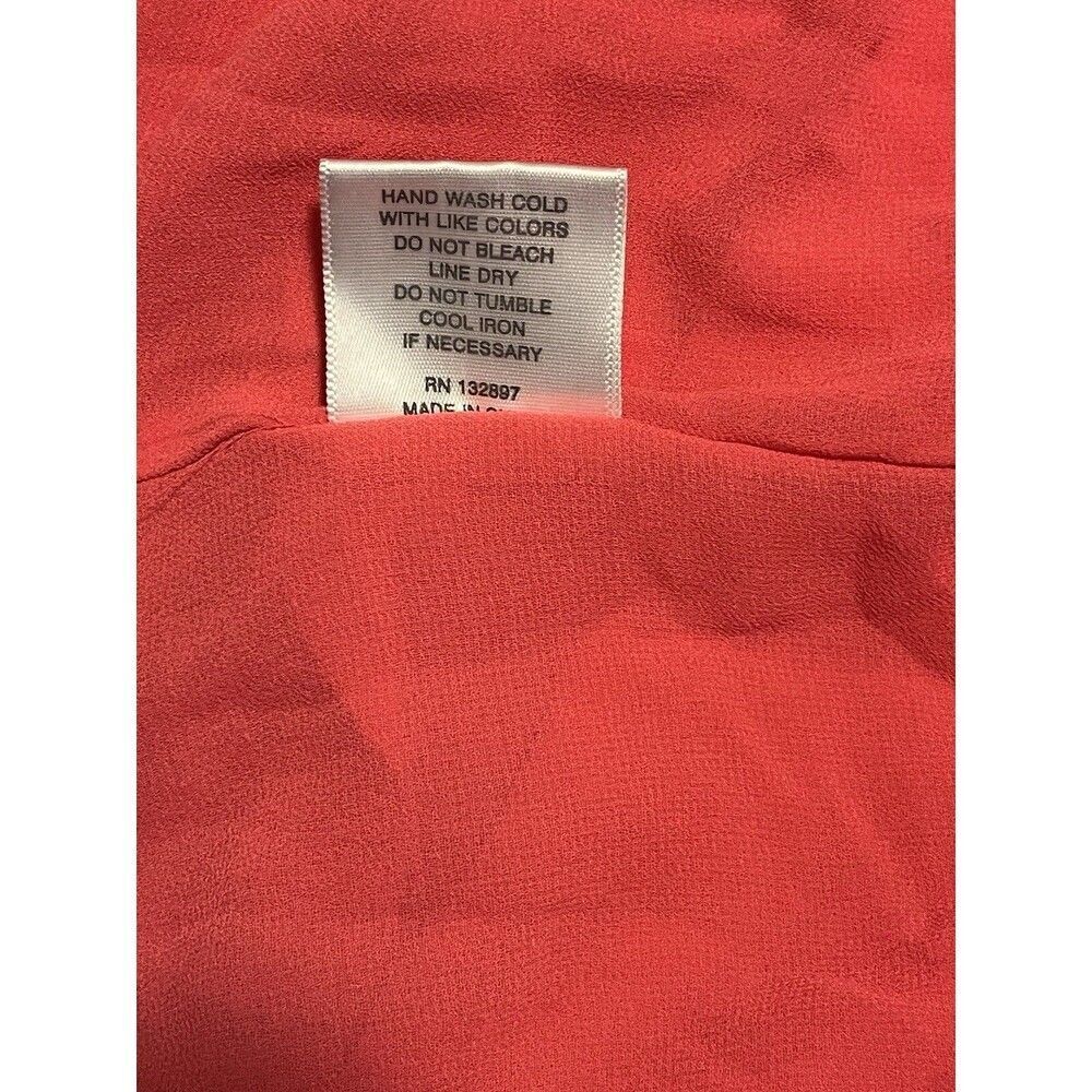 Rose & Olive Tassel Sleeveless Tank Top Size Medium Coral Red - Picture 6 of 6